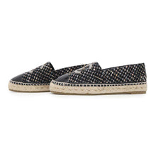 Load image into Gallery viewer, CHANEL Espadrilles Tweed BlackG29762 Cotton Enamel Size 39 C
