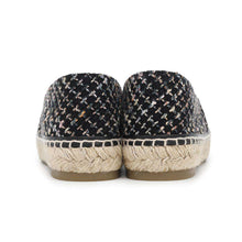 Load image into Gallery viewer, CHANEL Espadrilles Tweed BlackG29762 Cotton Enamel Size 39 C
