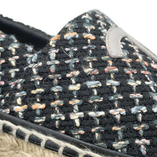 Load image into Gallery viewer, CHANEL Espadrilles Tweed BlackG29762 Cotton Enamel Size 39 C
