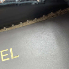 Load image into Gallery viewer, CHANEL Espadrilles Tweed BlackG29762 Cotton Enamel Size 39 C
