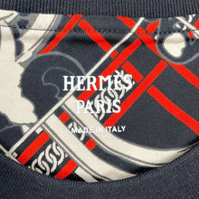 Load image into Gallery viewer, HERMES Disorder and Chaine T-shirt Size 38 Black Cotton100%
