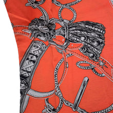 Load image into Gallery viewer, HERMES All-over print T-shirt Size 38 Orange/Gray Cotton100%
