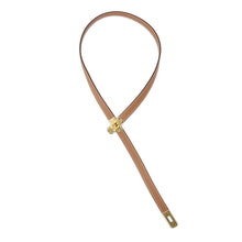 Load image into Gallery viewer, HERMES Kelly lariat necklace Gold Swift Leather
