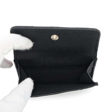 将图像加载到图库查看器中，CHANEL CC Logo Small Flap Wallet BlackAP3182 Caviar Leather
