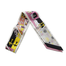 Load image into Gallery viewer, HERMES Twilly HERMES Factory Suite Black/Rose/Jaune Silk100%
