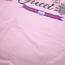 将图像加载到图库查看器中，GUCCI TShirt Size XS Pink/Black/Multicolor616036 XJD21 Cotton100%
