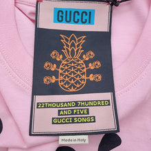 将图像加载到图库查看器中，GUCCI TShirt Size XS Pink/Black/Multicolor616036 XJD21 Cotton100%
