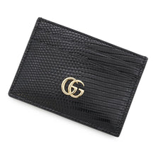 Load image into Gallery viewer, GUCCI GG Marmont Card Case Black787686 Embossed Leather
