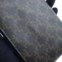 将图像加载到图库查看器中，CELINE Coin purse Triomphe logo Black/Brown10C662CA2.38NO PVC Coated Canvas

