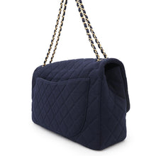 将图像加载到图库查看器中，CHANEL Jumbo Matelasse ChainShoulder Bag NavyAS3788 Cotton
