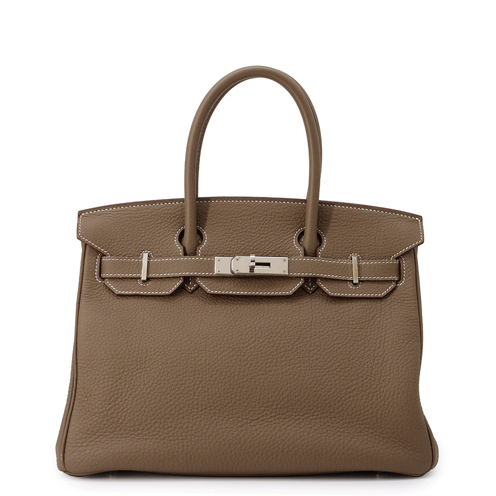 HERMES Birkin Etoupe Togo Leather Size 30