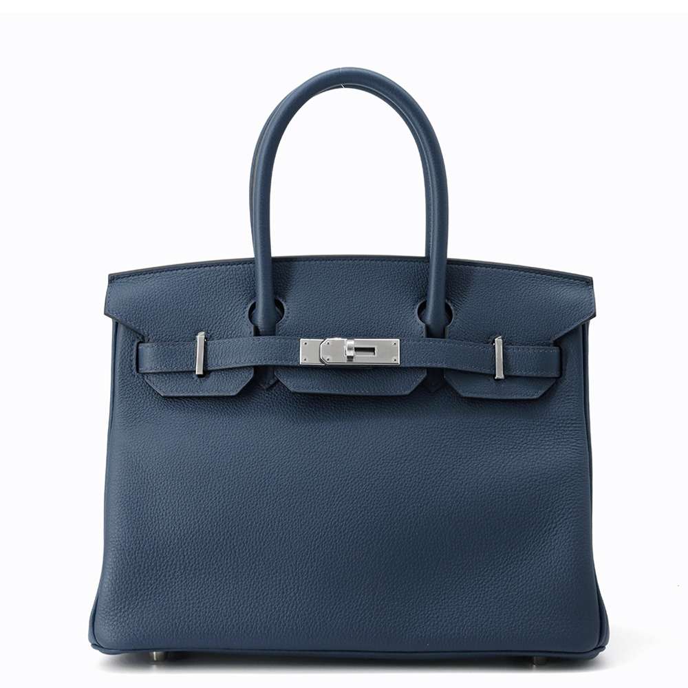 HERMES Birkin Blue de Prusse Togo Leather Size 30