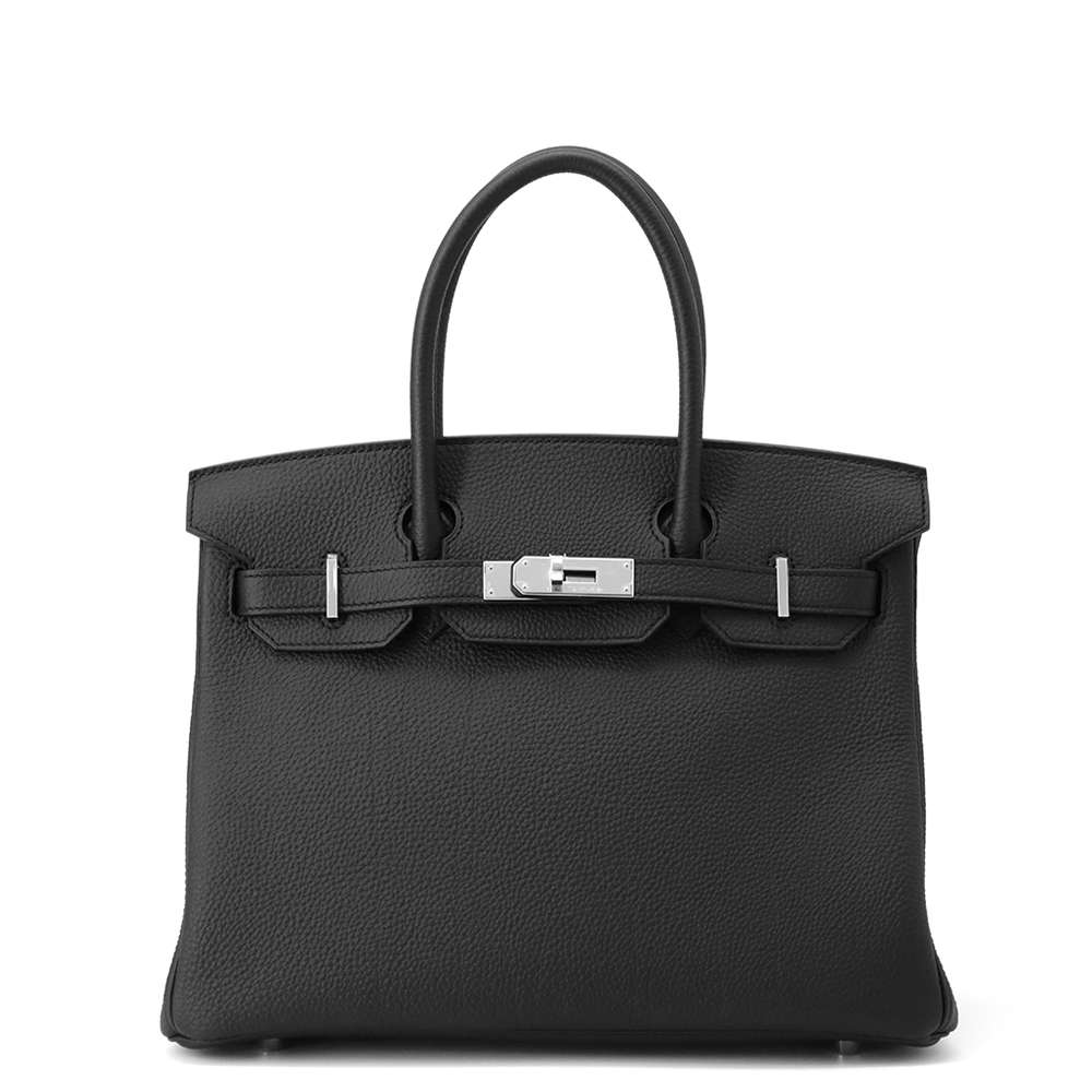 HERMES Birkin Black Togo Leather Size 30