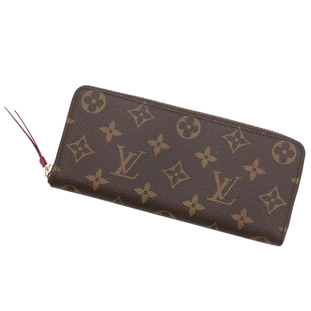 LOUIS VUITTON Portefeuille Clemence FuchsiaM60742 Monogram