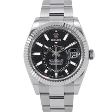 将图像加载到图库查看器中，ROLEX Sky-Dweller W42mm Stainless Steel K18WG Black Dial326934
