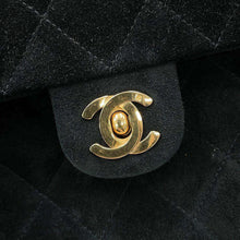 将图像加载到图库查看器中，CHANEL Matelasse Single Flap ChainShoulder Bag Black suede Size 20
