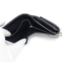 Load image into Gallery viewer, Dior Cannage Bifold Wallet Compact Wallet Navy Lambskin
