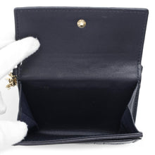 Load image into Gallery viewer, Dior Cannage Bifold Wallet Compact Wallet Navy Lambskin
