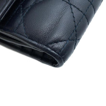 Load image into Gallery viewer, Dior Cannage Bifold Wallet Compact Wallet Navy Lambskin
