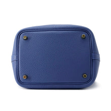 将图像加载到图库查看器中，HERMES Picotin Lock Blue Tie Taurillon Clemence Size PM
