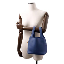 将图像加载到图库查看器中，HERMES Picotin Lock Blue Tie Taurillon Clemence Size PM
