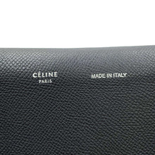 将图像加载到图库查看器中，CELINE Clutch on Shoulder Wallet Black/Ivory Leather
