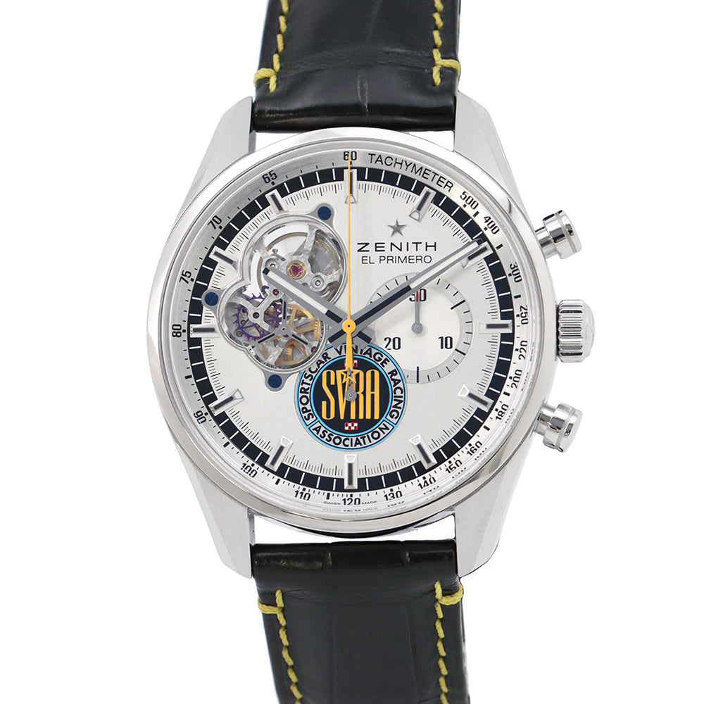 ZENITH Chronomaster El Primero SVRA Edition W42mm Stainless Steel Leather Silver Dial03.20411.4061/07.C776