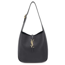 Load image into Gallery viewer, SAINT LAURENT PARIS LE 5 A 7 Soft Shoulder Bag Black713938 Leather Size Small
