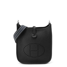 将图像加载到图库查看器中，HERMES Evelyne AmazonSangle Cordage Long Black/Grimisty Taurillon Clemence Size TPM
