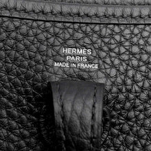 将图像加载到图库查看器中，HERMES Evelyne AmazonSangle Cordage Long Black/Grimisty Taurillon Clemence Size TPM
