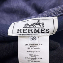 Load image into Gallery viewer, HERMES Gabriel Beret Size 58 Blue Indigo Denim
