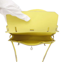 将图像加载到图库查看器中，HERMES Jypsiere Lime Swift Leather Size Mini
