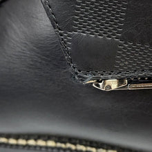 Load image into Gallery viewer, LOUIS VUITTON Tibetan line 2way lace-up boots Black Damier Infini Leather Fur Size 6 1/2
