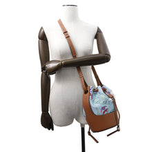将图像加载到图库查看器中，LOEWE Paula&#39;s Ibiza Collaboration Balloon Bag Aqua/Tan328.04AC31 Canvas Leather
