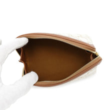 Load image into Gallery viewer, CELINE Triomphe cosmetic pouch White4M1622CZJ PVC Coated Canvas Leather Size Small

