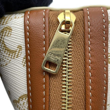Load image into Gallery viewer, CELINE Triomphe cosmetic pouch White4M1622CZJ PVC Coated Canvas Leather Size Small
