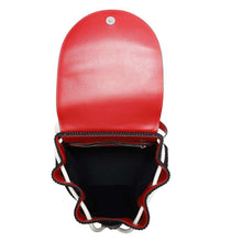 将图像加载到图库查看器中，Christian Louboutin Chunky Knit Explorer Funk Backpack Black/Red/Brown/White Canvas Plastics Leather
