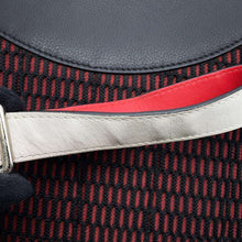 将图像加载到图库查看器中，Christian Louboutin Chunky Knit Explorer Funk Backpack Black/Red/Brown/White Canvas Plastics Leather
