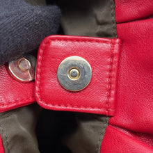 Load image into Gallery viewer, Dior Cannage ChainShoulder Bag with PearlBag Charm Red Leather
