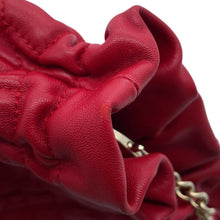 Load image into Gallery viewer, Dior Cannage ChainShoulder Bag with PearlBag Charm Red Leather
