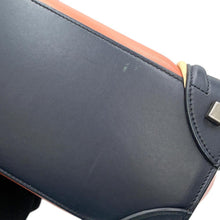 Load image into Gallery viewer, CELINE Luggage shopper Orange/Navy/Beige167793 Leather Size micro
