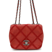 Load image into Gallery viewer, CHANEL Matelasse Double Chain Shoulder Red Leather
