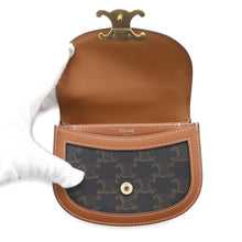 将图像加载到图库查看器中，CELINE Triomphe Mini Busas Claire 2WAY Shoulder Tan10K502 PVC Calf Leather
