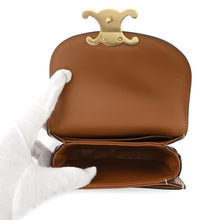 将图像加载到图库查看器中，CELINE Triomphe Mini Busas Claire 2WAY Shoulder Tan10K502 PVC Calf Leather

