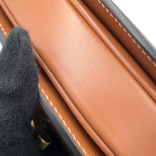 将图像加载到图库查看器中，CELINE Triomphe Mini Busas Claire 2WAY Shoulder Tan10K502 PVC Calf Leather
