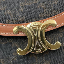 将图像加载到图库查看器中，CELINE Triomphe Mini Busas Claire 2WAY Shoulder Tan10K502 PVC Calf Leather
