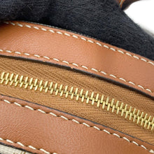 将图像加载到图库查看器中，CELINE Triomphe Round Purse Shoulder White10G342 PVC Leather
