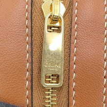 将图像加载到图库查看器中，CELINE ★Triomphe Round Purse Shoulder White10G342 PVC Leather
