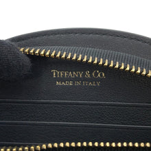 Load image into Gallery viewer, TIFFANY&amp;Co. Half Moon Wallet Black Leather
