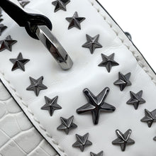 将图像加载到图库查看器中，JIMMY CHOO Pixis top handle White Leather Embossed Leather
